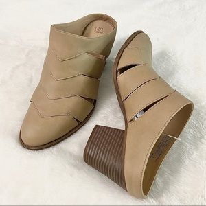 Tan Chunky Heels